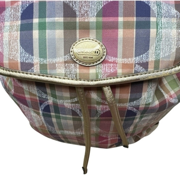 COACH - Like New Daisy Madras Packable Backpack - Picture 6 of 8